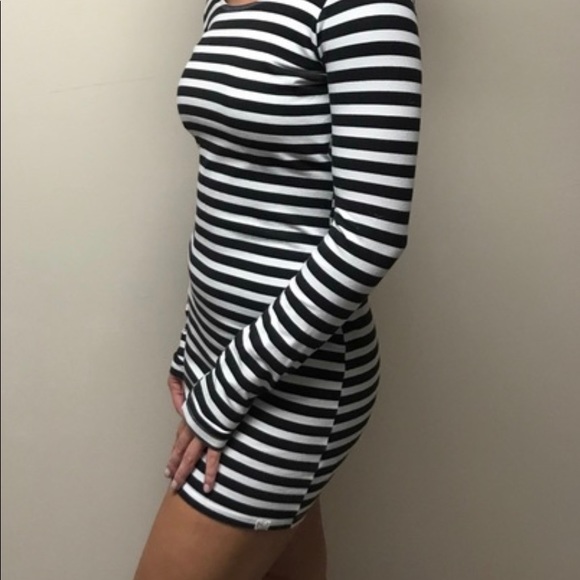 black and white club dresses